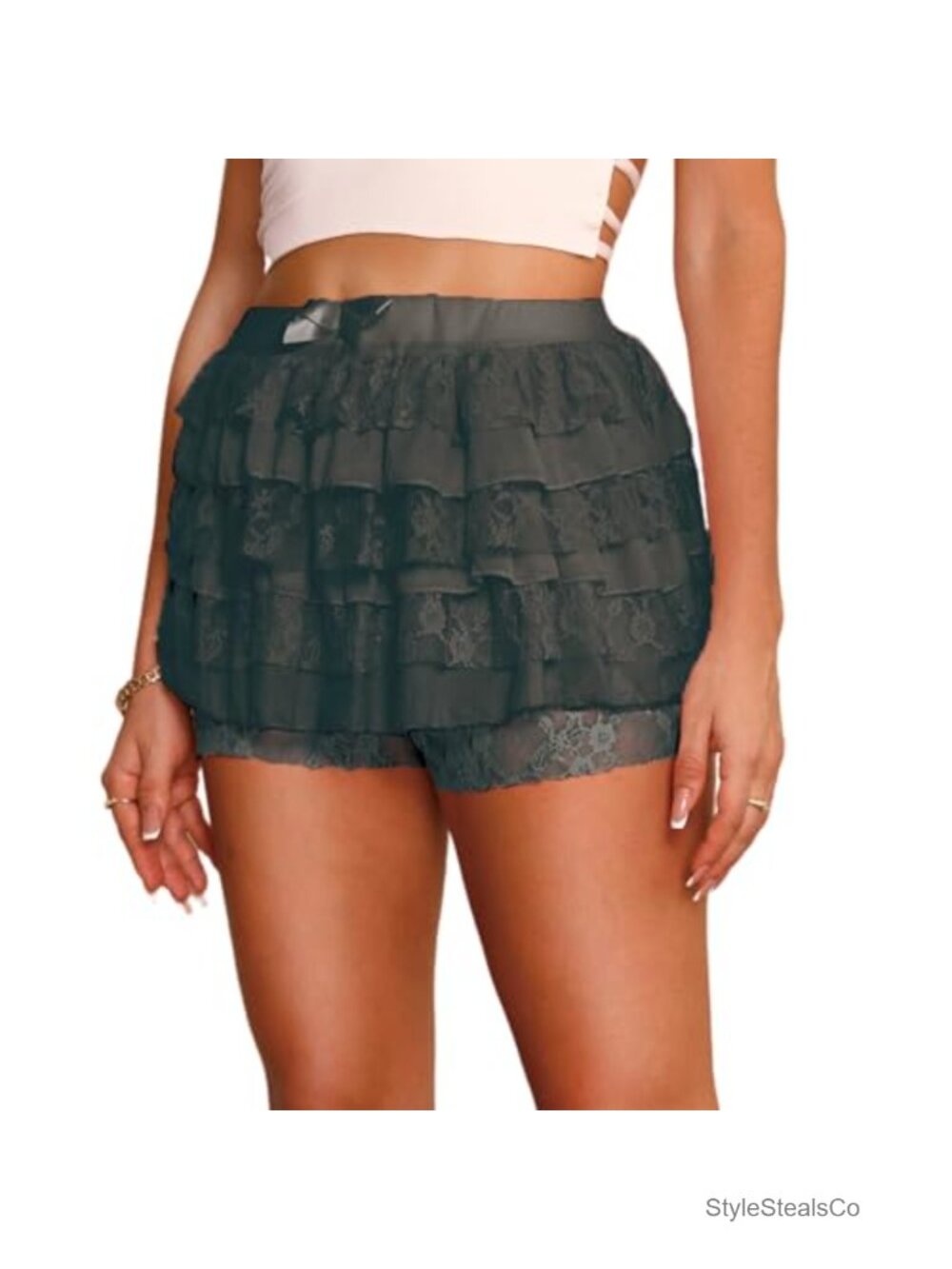 Ruffle Shorts Bloomers Y2K Tiered Micro Booties Summer Underwear